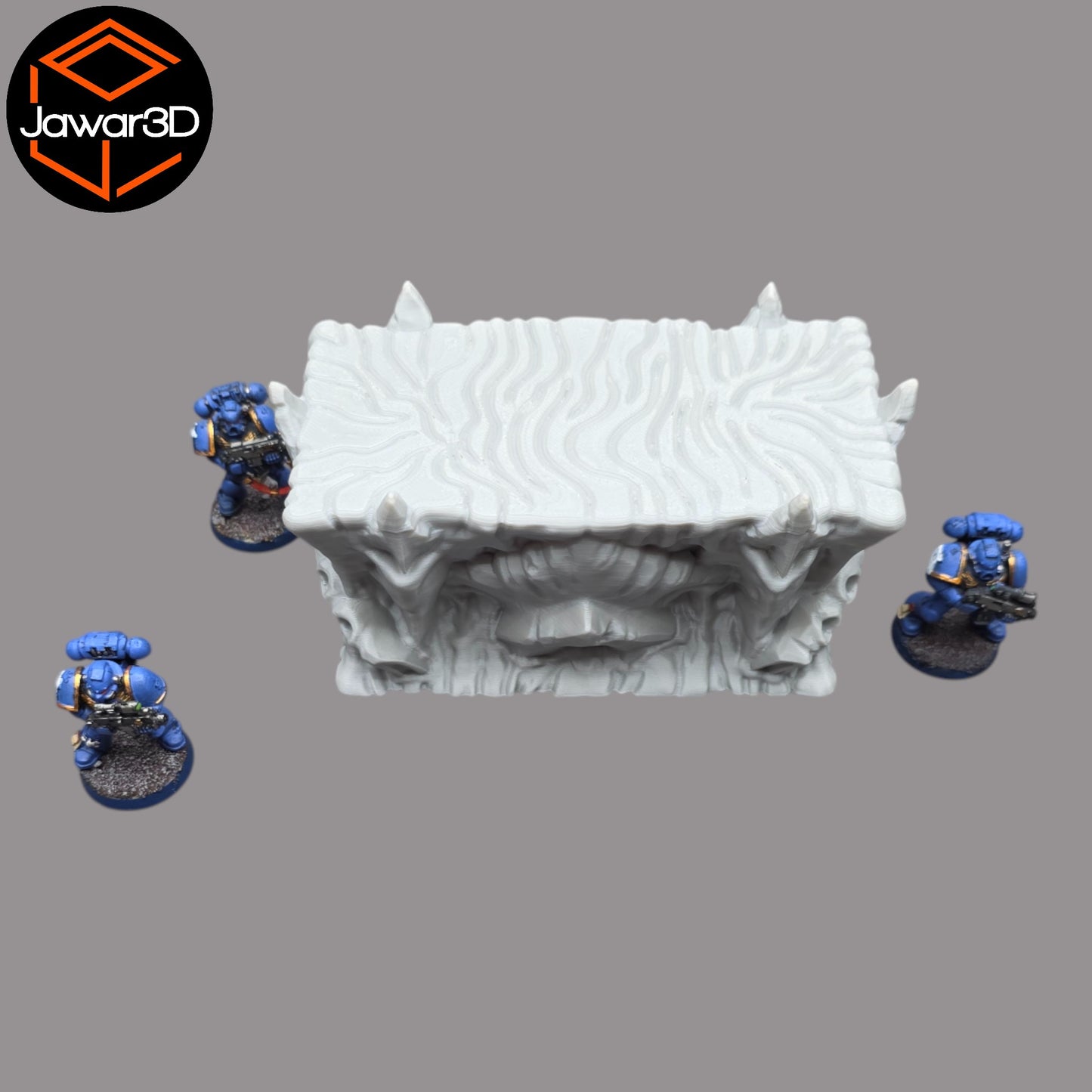 Wargaming 28mm scatter terrain scenery showing 3D-printed item that is compatible with games such as Warhammer 40K, Star Wars Legions, D+D, Dungeons and Dragons, Sci-Fi, Fantasy and other miniature tabletop games. Brand Jawar3d found at www.jawar3d.co.uk.