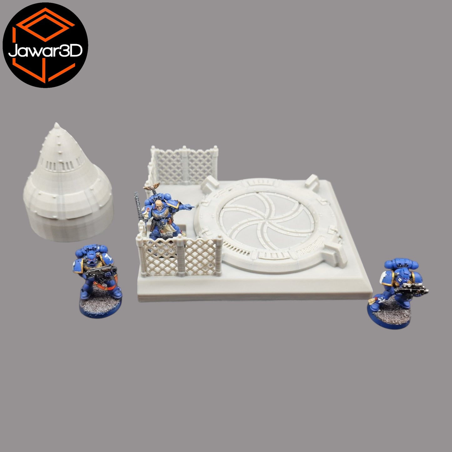 Wargaming 28mm scatter terrain scenery showing 3D-printed item that is compatible with games such as Warhammer 40K, Star Wars Legions, D+D, Dungeons and Dragons, Sci-Fi, Fantasy and other miniature tabletop games. Brand Jawar3d found at www.jawar3d.co.uk.