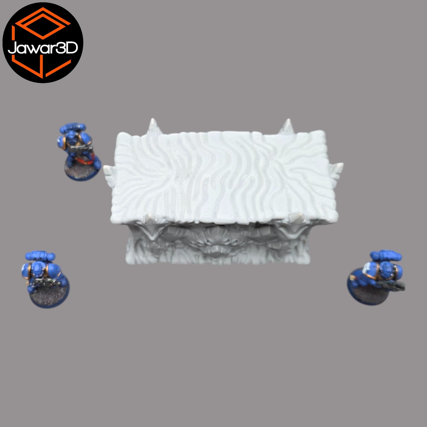 Wargaming 28mm scatter terrain scenery showing 3D-printed item that is compatible with games such as Warhammer 40K, Star Wars Legions, D+D, Dungeons and Dragons, Sci-Fi, Fantasy and other miniature tabletop games. Brand Jawar3d found at www.jawar3d.co.uk.
