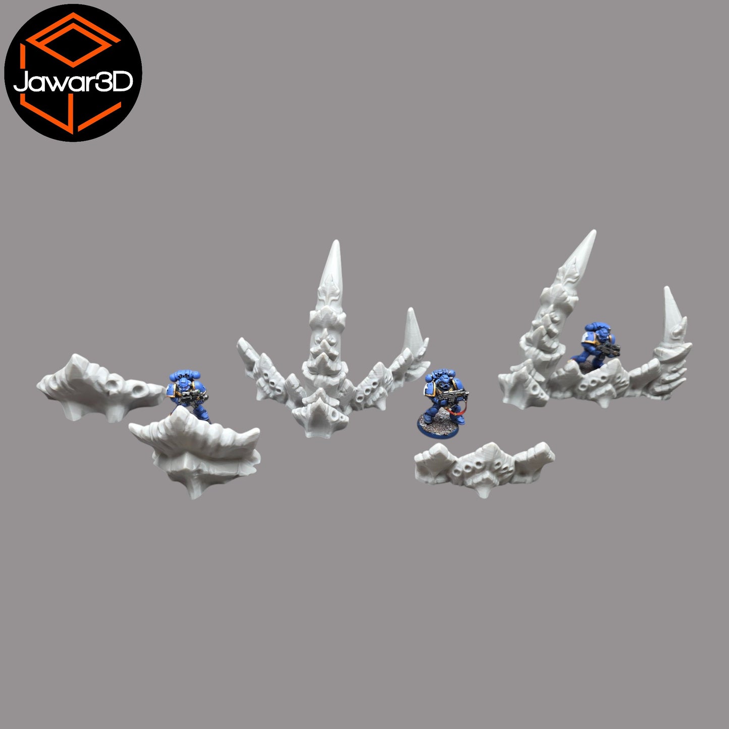 Wargaming 28mm scatter terrain scenery showing 3D-printed item that is compatible with games such as Warhammer 40K, Star Wars Legions, D+D, Dungeons and Dragons, Sci-Fi, Fantasy and other miniature tabletop games. Brand Jawar3d found at www.jawar3d.co.uk.