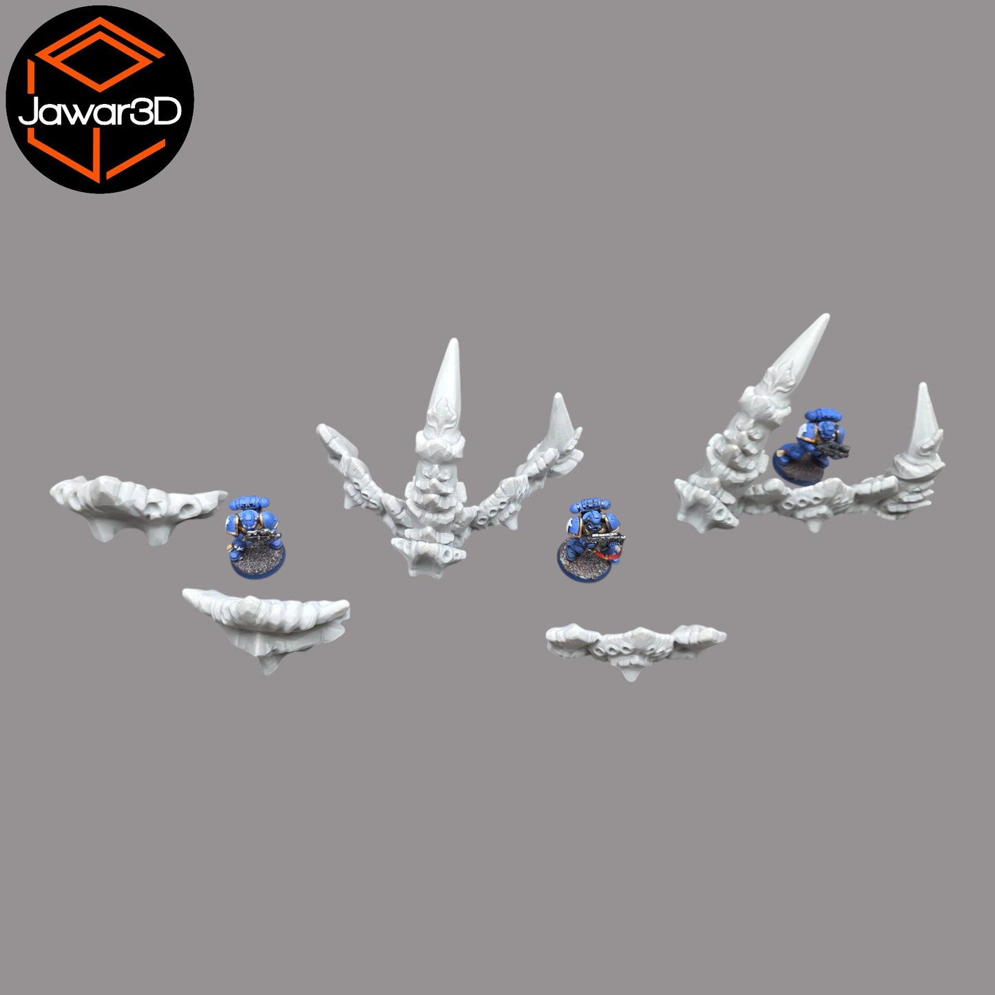 Wargaming 28mm scatter terrain scenery showing 3D-printed item that is compatible with games such as Warhammer 40K, Star Wars Legions, D+D, Dungeons and Dragons, Sci-Fi, Fantasy and other miniature tabletop games. Brand Jawar3d found at www.jawar3d.co.uk.