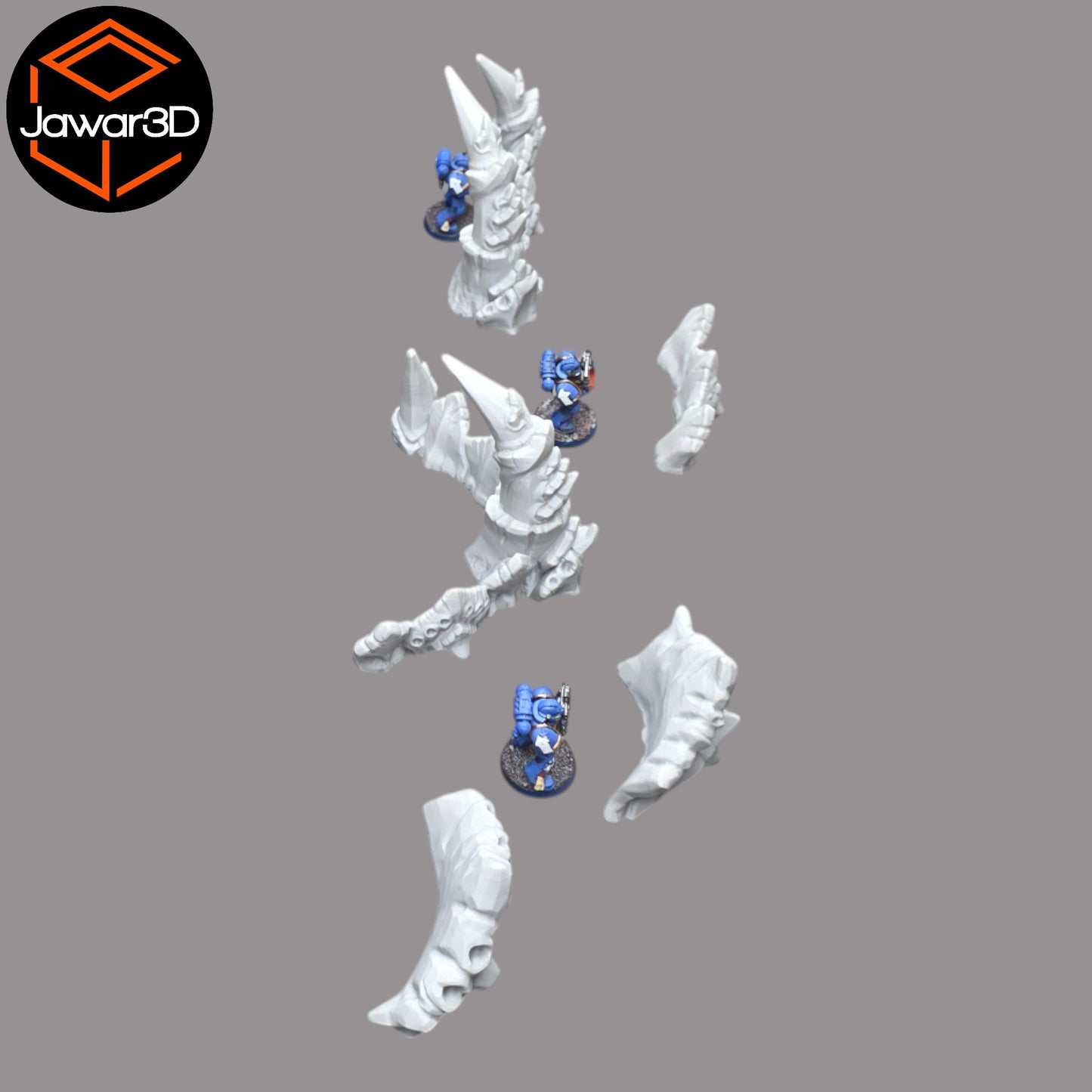Wargaming 28mm scatter terrain scenery showing 3D-printed item that is compatible with games such as Warhammer 40K, Star Wars Legions, D+D, Dungeons and Dragons, Sci-Fi, Fantasy and other miniature tabletop games. Brand Jawar3d found at www.jawar3d.co.uk.