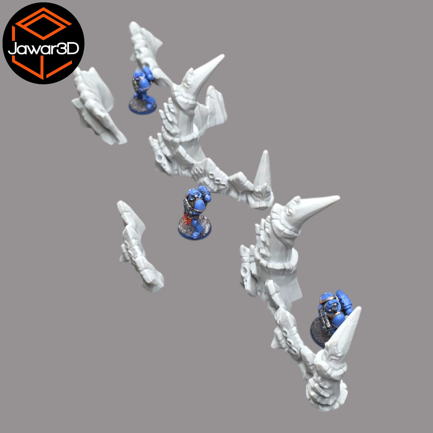 Wargaming 28mm scatter terrain scenery showing 3D-printed item that is compatible with games such as Warhammer 40K, Star Wars Legions, D+D, Dungeons and Dragons, Sci-Fi, Fantasy and other miniature tabletop games. Brand Jawar3d found at www.jawar3d.co.uk.