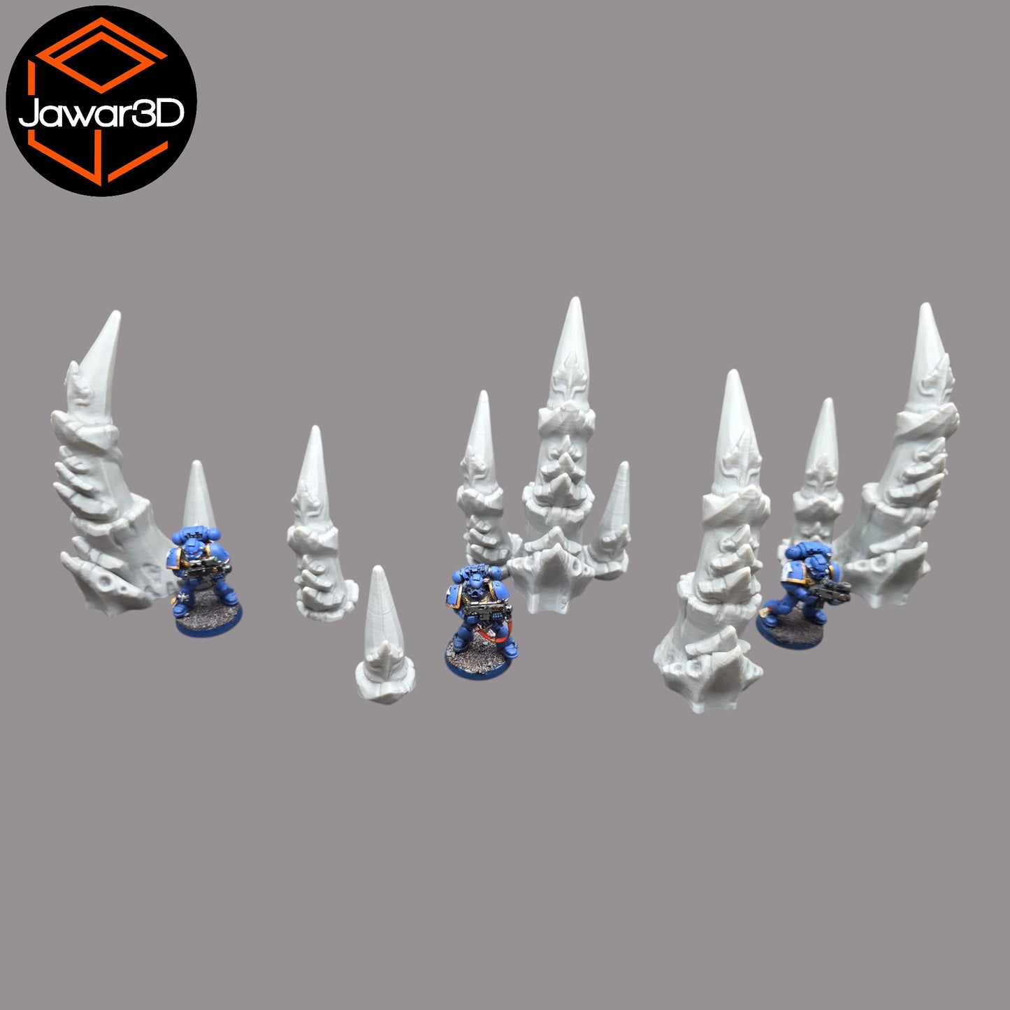 Wargaming 28mm scatter terrain scenery showing 3D-printed item that is compatible with games such as Warhammer 40K, Star Wars Legions, D+D, Dungeons and Dragons, Sci-Fi, Fantasy and other miniature tabletop games. Brand Jawar3d found at www.jawar3d.co.uk.