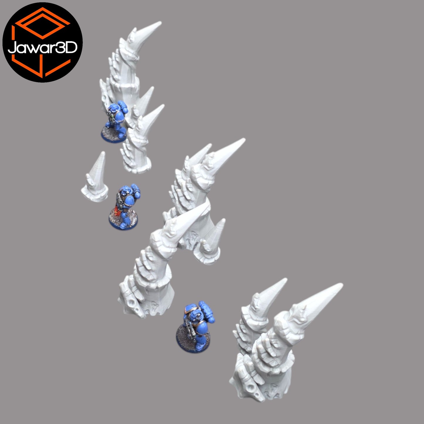 Wargaming 28mm scatter terrain scenery showing 3D-printed item that is compatible with games such as Warhammer 40K, Star Wars Legions, D+D, Dungeons and Dragons, Sci-Fi, Fantasy and other miniature tabletop games. Brand Jawar3d found at www.jawar3d.co.uk.