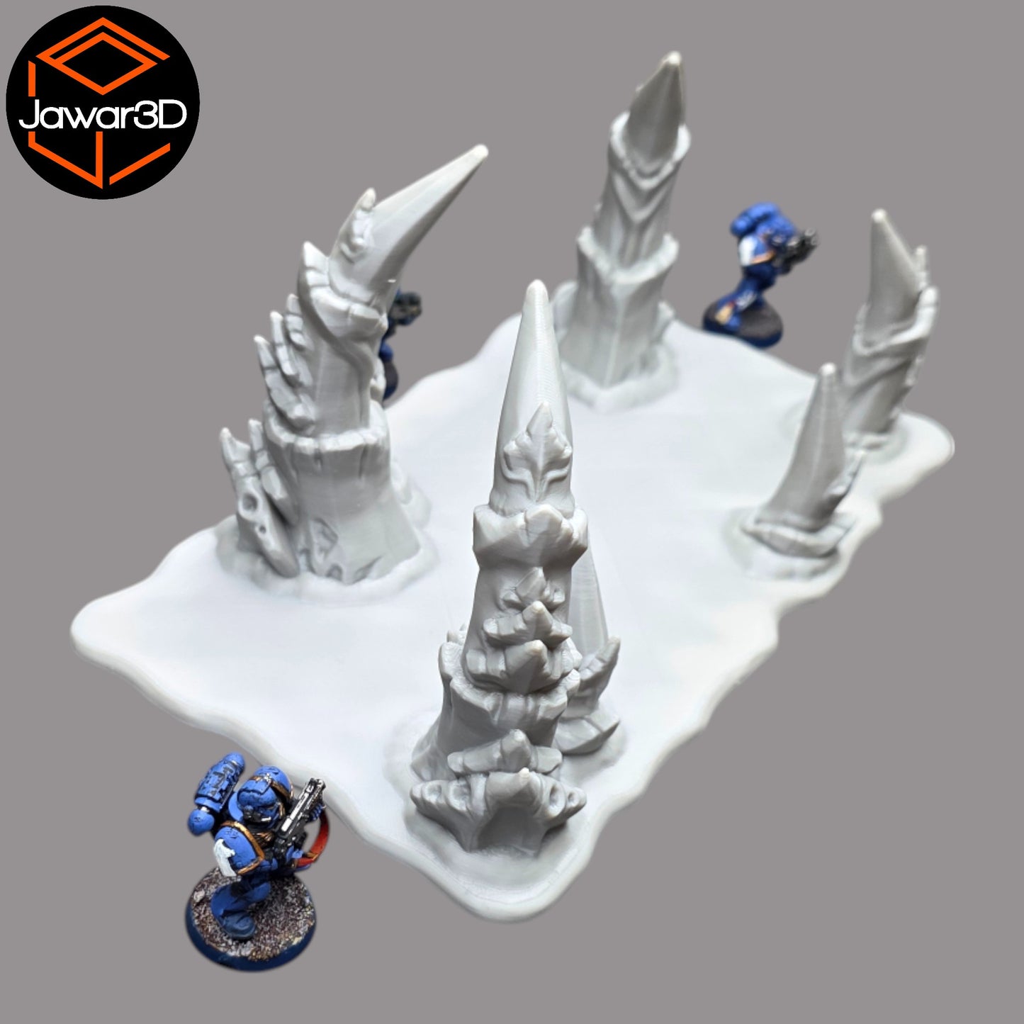 Wargaming 28mm scatter terrain scenery showing 3D-printed item that is compatible with games such as Warhammer 40K, Star Wars Legions, D+D, Dungeons and Dragons, Sci-Fi, Fantasy and other miniature tabletop games. Brand Jawar3d found at www.jawar3d.co.uk.