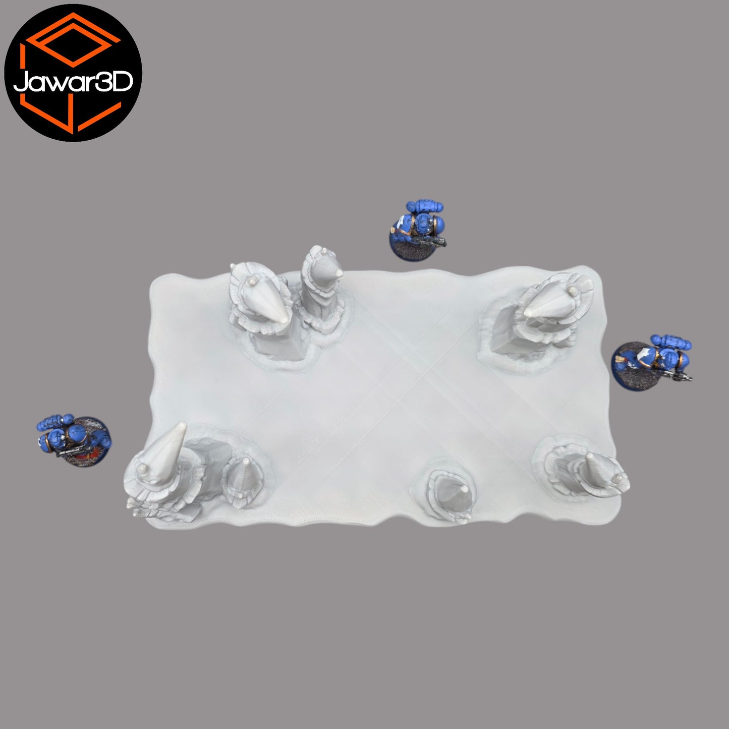 Wargaming 28mm scatter terrain scenery showing 3D-printed item that is compatible with games such as Warhammer 40K, Star Wars Legions, D+D, Dungeons and Dragons, Sci-Fi, Fantasy and other miniature tabletop games. Brand Jawar3d found at www.jawar3d.co.uk.
