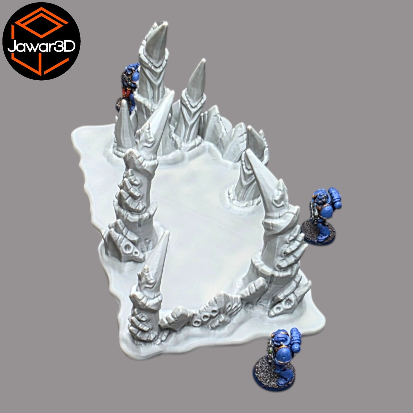 Wargaming 28mm scatter terrain scenery showing 3D-printed item that is compatible with games such as Warhammer 40K, Star Wars Legions, D+D, Dungeons and Dragons, Sci-Fi, Fantasy and other miniature tabletop games. Brand Jawar3d found at www.jawar3d.co.uk.