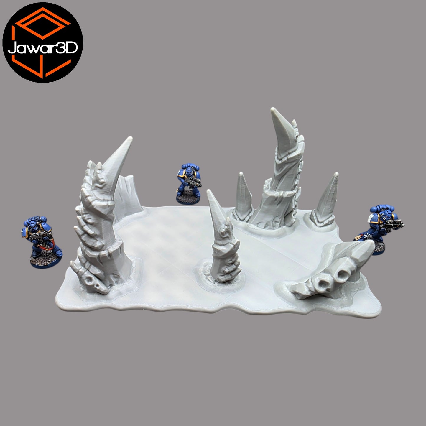 Wargaming 28mm scatter terrain scenery showing 3D-printed item that is compatible with games such as Warhammer 40K, Star Wars Legions, D+D, Dungeons and Dragons, Sci-Fi, Fantasy and other miniature tabletop games. Brand Jawar3d found at www.jawar3d.co.uk.