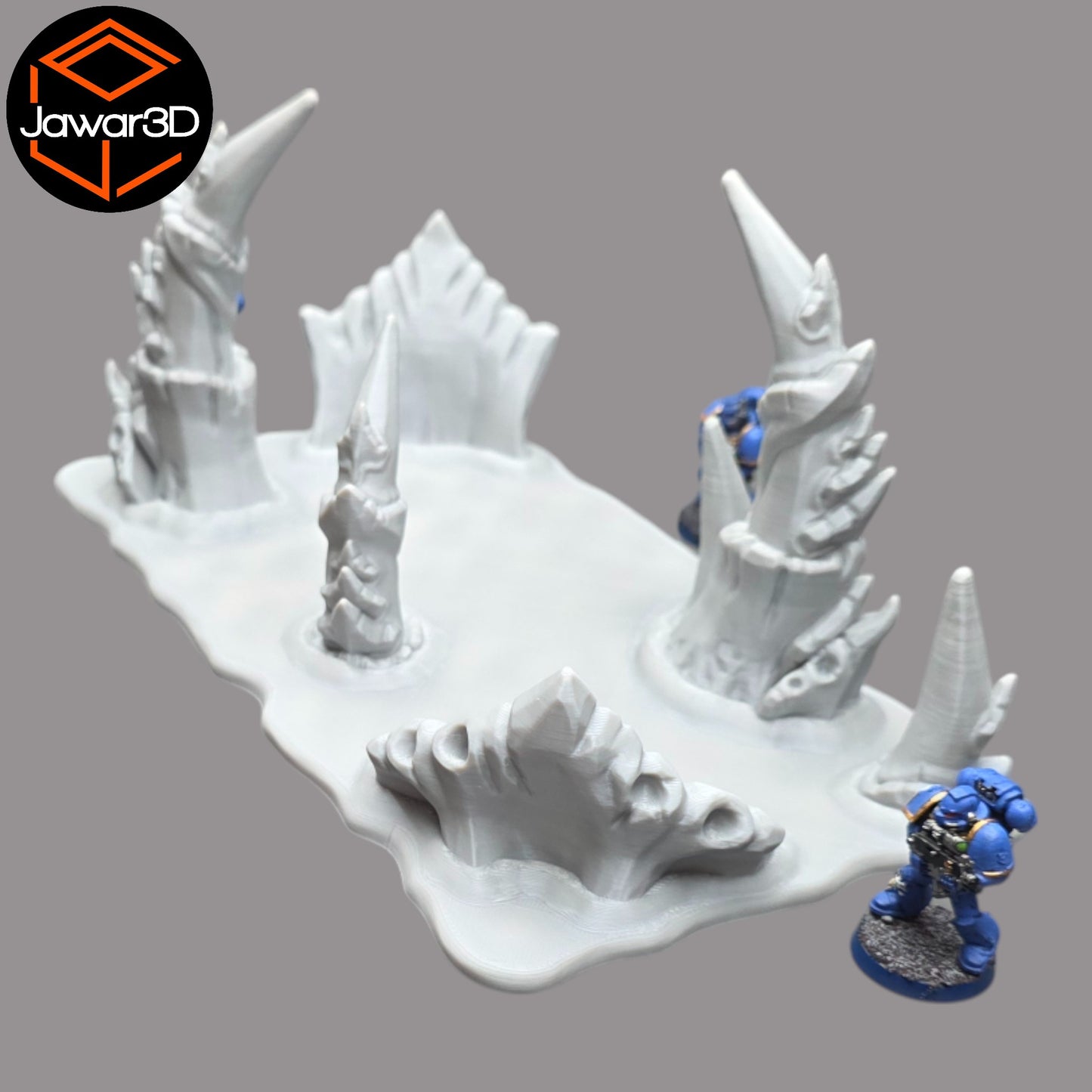 Wargaming 28mm scatter terrain scenery showing 3D-printed item that is compatible with games such as Warhammer 40K, Star Wars Legions, D+D, Dungeons and Dragons, Sci-Fi, Fantasy and other miniature tabletop games. Brand Jawar3d found at www.jawar3d.co.uk.
