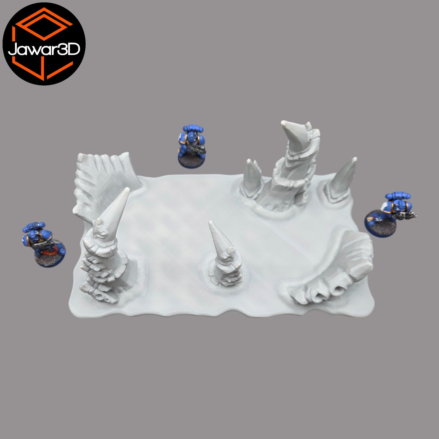Wargaming 28mm scatter terrain scenery showing 3D-printed item that is compatible with games such as Warhammer 40K, Star Wars Legions, D+D, Dungeons and Dragons, Sci-Fi, Fantasy and other miniature tabletop games. Brand Jawar3d found at www.jawar3d.co.uk.