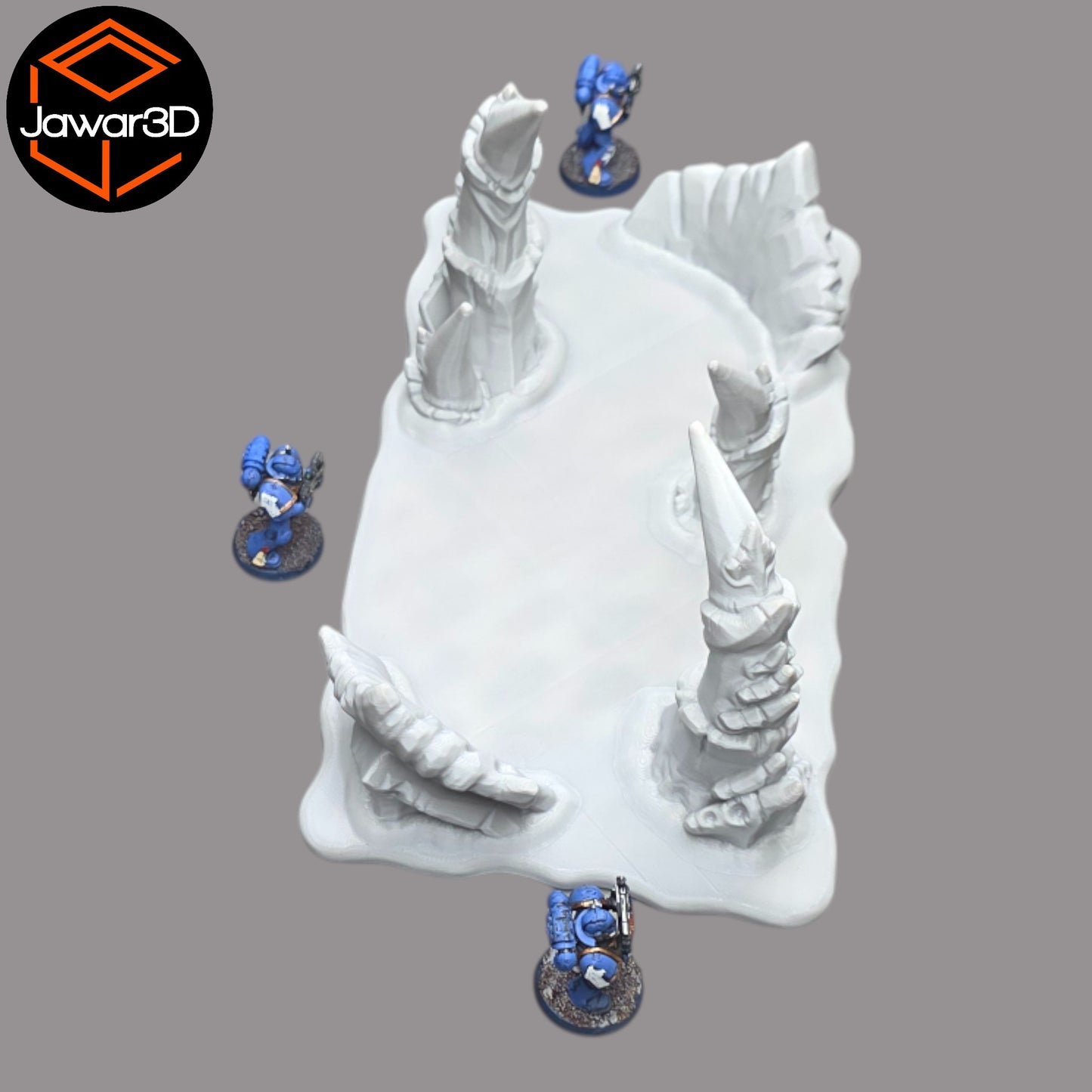 Wargaming 28mm scatter terrain scenery showing 3D-printed item that is compatible with games such as Warhammer 40K, Star Wars Legions, D+D, Dungeons and Dragons, Sci-Fi, Fantasy and other miniature tabletop games. Brand Jawar3d found at www.jawar3d.co.uk.
