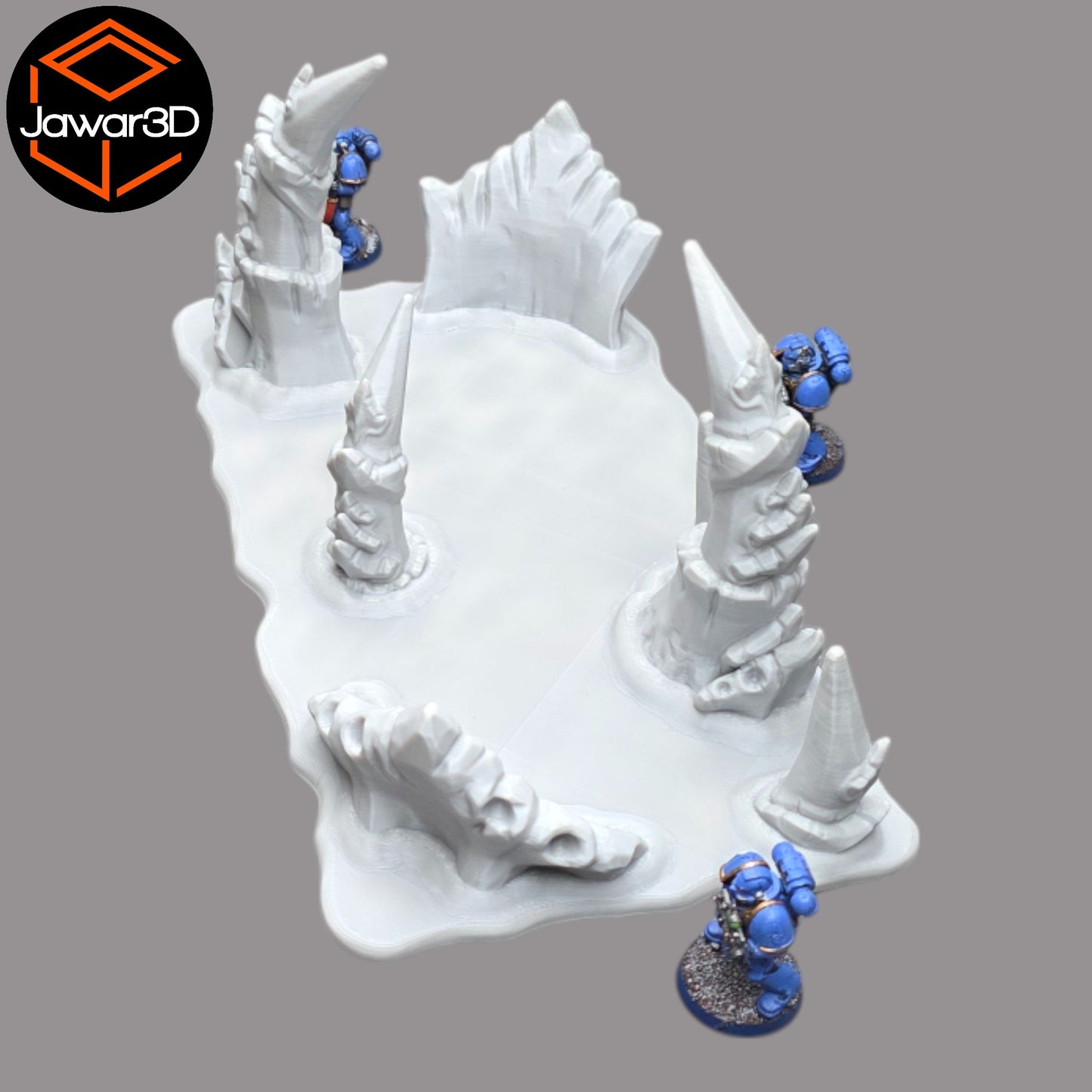 Wargaming 28mm scatter terrain scenery showing 3D-printed item that is compatible with games such as Warhammer 40K, Star Wars Legions, D+D, Dungeons and Dragons, Sci-Fi, Fantasy and other miniature tabletop games. Brand Jawar3d found at www.jawar3d.co.uk.