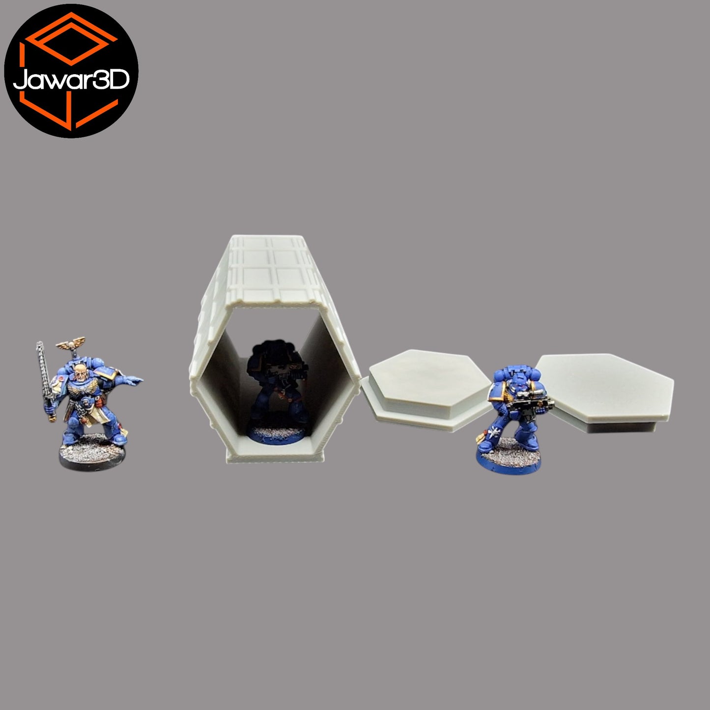 Wargaming 28mm scatter terrain scenery showing 3D-printed item that is compatible with games such as Warhammer 40K, Star Wars Legions, D+D, Dungeons and Dragons, Sci-Fi, Fantasy and other miniature tabletop games. Brand Jawar3d found at www.jawar3d.co.uk.