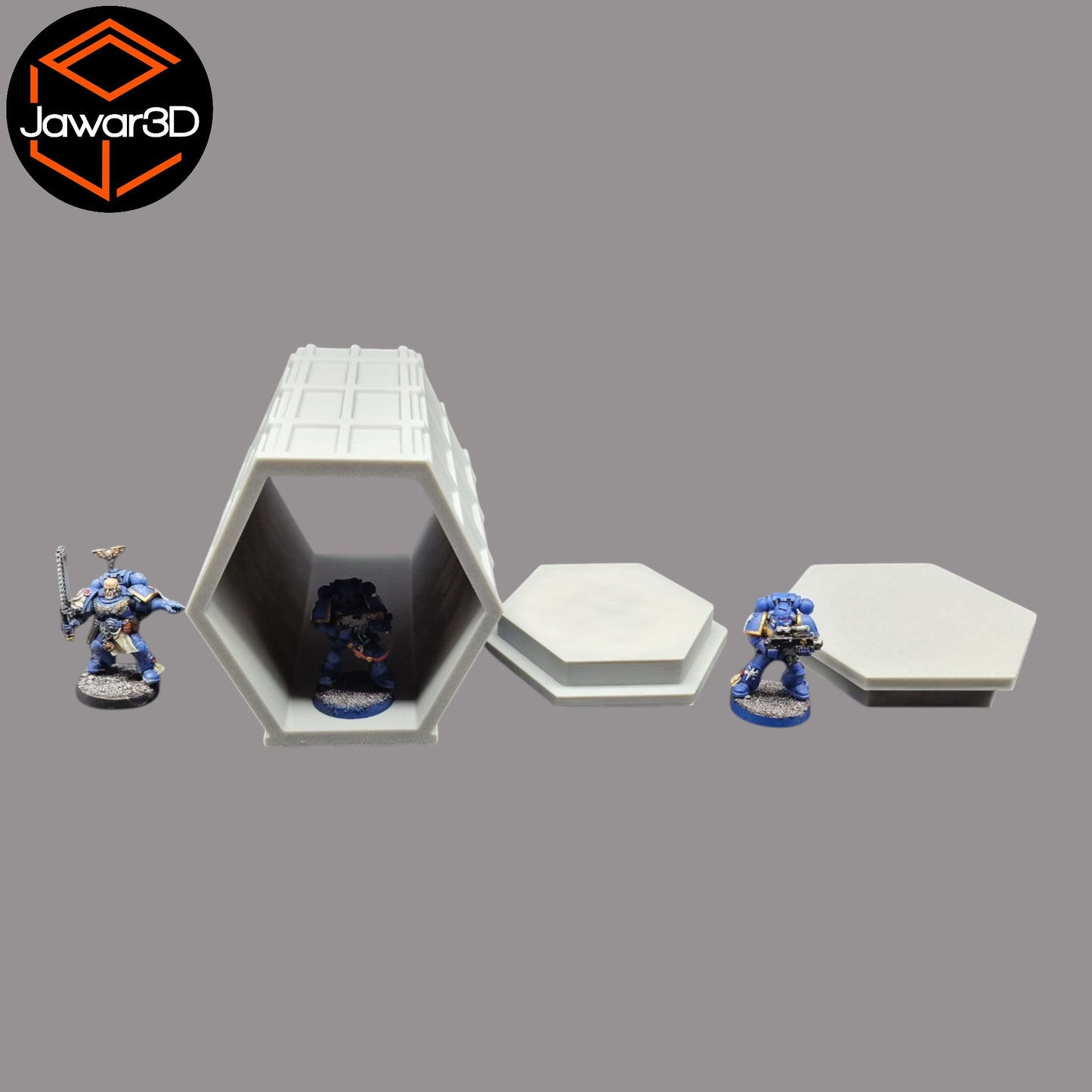 Wargaming 28mm scatter terrain scenery showing 3D-printed item that is compatible with games such as Warhammer 40K, Star Wars Legions, D+D, Dungeons and Dragons, Sci-Fi, Fantasy and other miniature tabletop games. Brand Jawar3d found at www.jawar3d.co.uk.
