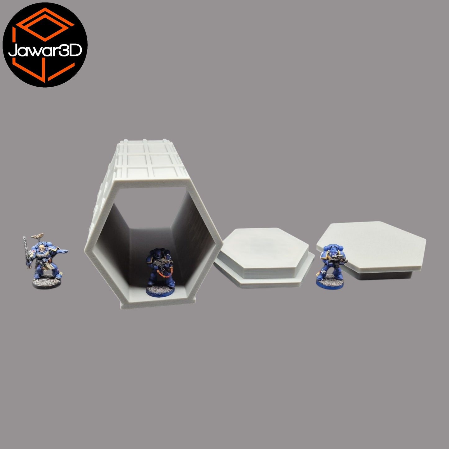 Wargaming 28mm scatter terrain scenery showing 3D-printed item that is compatible with games such as Warhammer 40K, Star Wars Legions, D+D, Dungeons and Dragons, Sci-Fi, Fantasy and other miniature tabletop games. Brand Jawar3d found at www.jawar3d.co.uk.