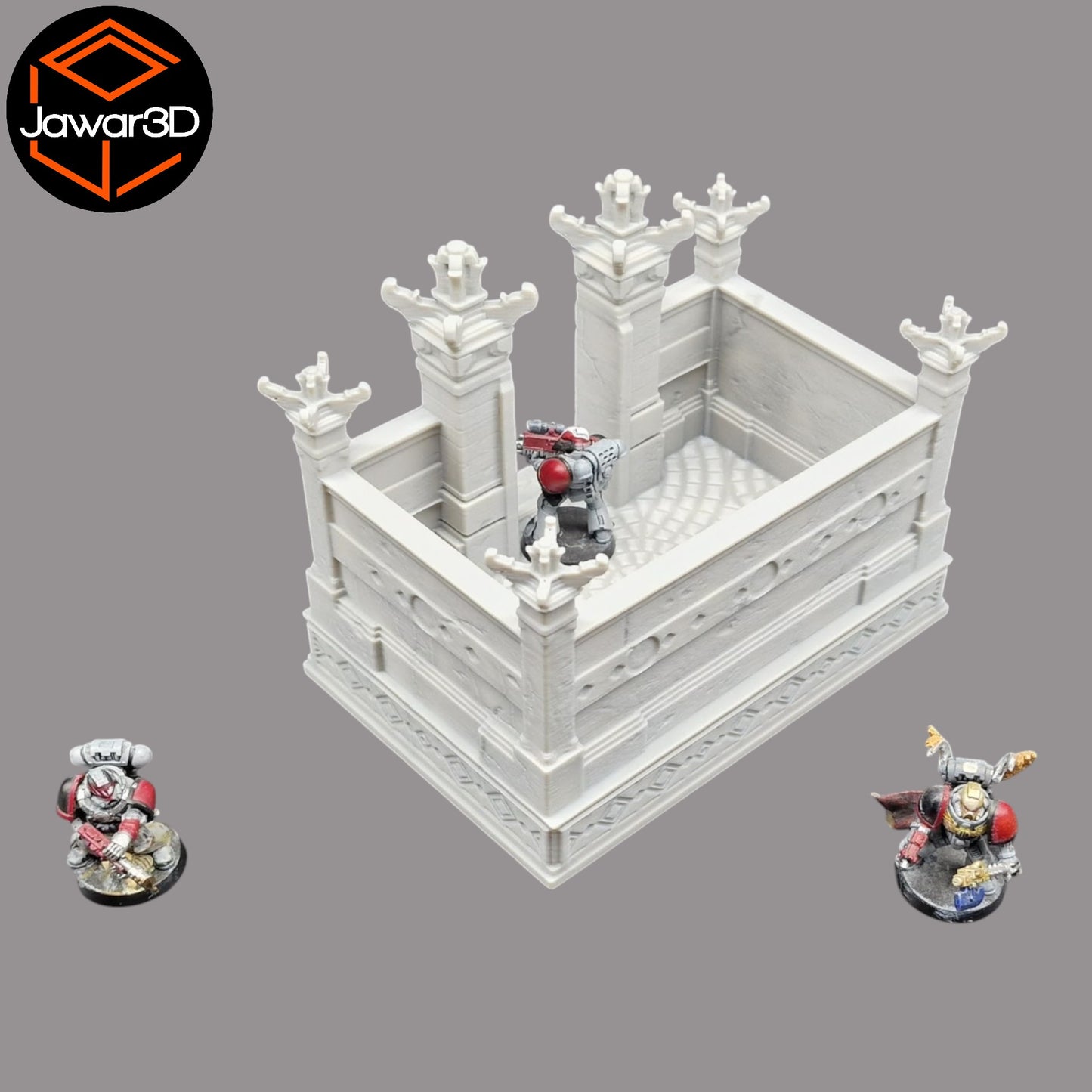 Wargaming 28mm scatter terrain scenery showing 3D-printed item that is compatible with games such as Warhammer 40K, Star Wars Legions, D+D, Dungeons and Dragons, Sci-Fi, Fantasy and other miniature tabletop games. Brand Jawar3d found at www.jawar3d.co.uk.