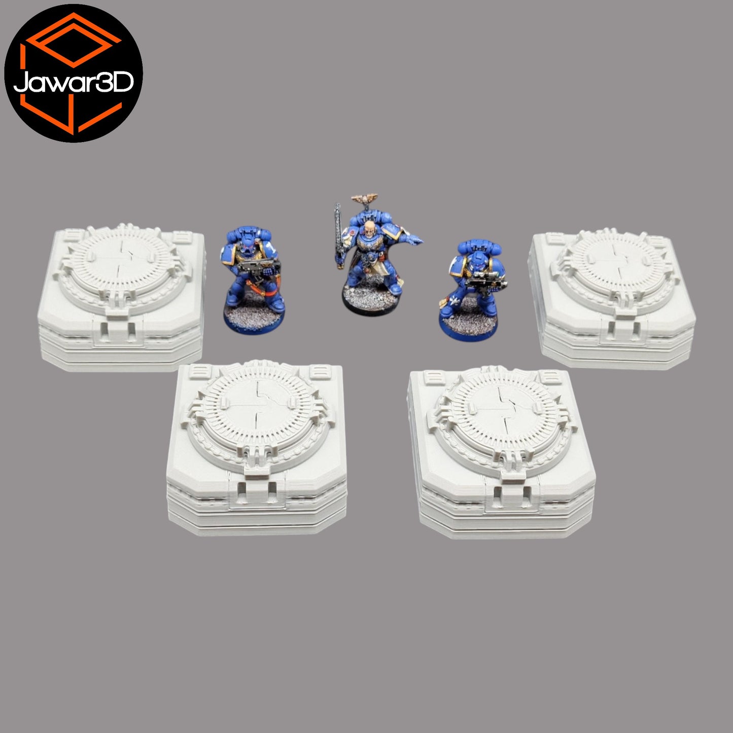 Wargaming 28mm scatter terrain scenery showing 3D-printed item that is compatible with games such as Warhammer 40K, Star Wars Legions, D+D, Dungeons and Dragons, Sci-Fi, Fantasy and other miniature tabletop games. Brand Jawar3d found at www.jawar3d.co.uk.