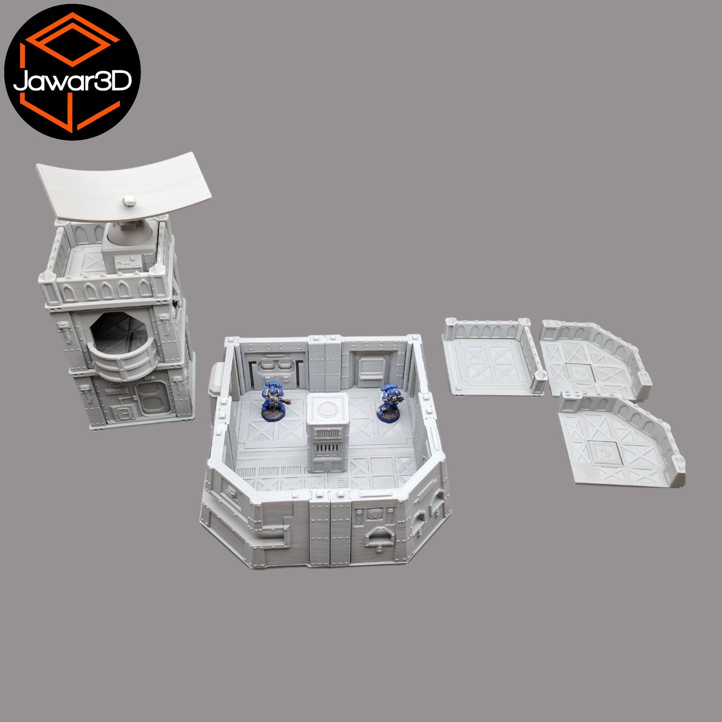 Wargaming 28mm scatter terrain scenery showing 3D-printed item that is compatible with games such as Warhammer 40K, Star Wars Legions, D+D, Dungeons and Dragons, Sci-Fi, Fantasy and other miniature tabletop games. Brand Jawar3d found at www.jawar3d.co.uk.