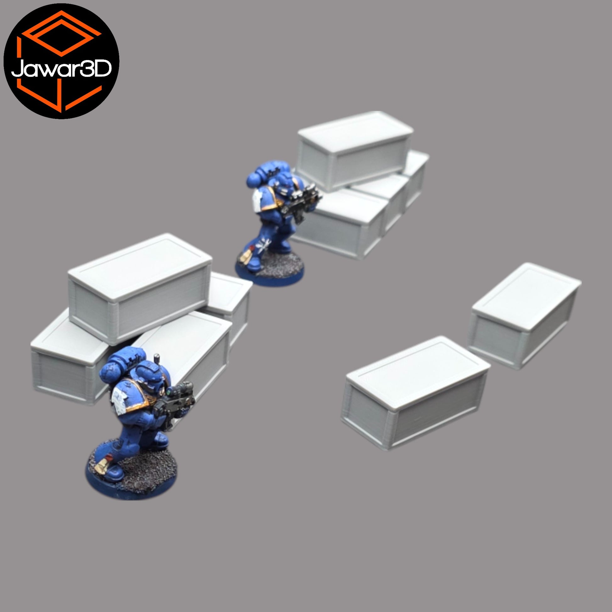 Wargaming 28mm scatter terrain scenery showing 3D-printed item that is compatible with games such as Warhammer 40K, Star Wars Legions, D+D, Dungeons and Dragons, Sci-Fi, Fantasy and other miniature tabletop games. Brand Jawar3d found at www.jawar3d.co.uk.