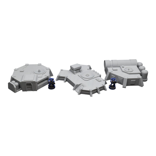Wargaming 28mm scatter terrain scenery showing 3D-printed item that is compatible with games such as Warhammer 40K, Star Wars Legions, D+D, Dungeons and Dragons, Sci-Fi, Fantasy and other miniature tabletop games. Brand Jawar3d found at www.jawar3d.co.uk.