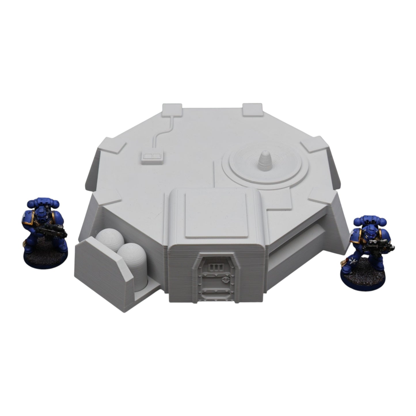 Wargaming 28mm scatter terrain scenery showing 3D-printed item that is compatible with games such as Warhammer 40K, Star Wars Legions, D+D, Dungeons and Dragons, Sci-Fi, Fantasy and other miniature tabletop games. Brand Jawar3d found at www.jawar3d.co.uk.