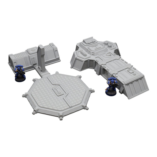 Wargaming 28mm scatter terrain scenery showing 3D-printed item that is compatible with games such as Warhammer 40K, Star Wars Legions, D+D, Dungeons and Dragons, Sci-Fi, Fantasy and other miniature tabletop games. Brand Jawar3d found at www.jawar3d.co.uk.