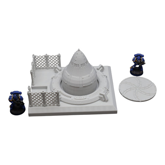 Wargaming 28mm scatter terrain scenery showing 3D-printed item that is compatible with games such as Warhammer 40K, Star Wars Legions, D+D, Dungeons and Dragons, Sci-Fi, Fantasy and other miniature tabletop games. Brand Jawar3d found at www.jawar3d.co.uk.