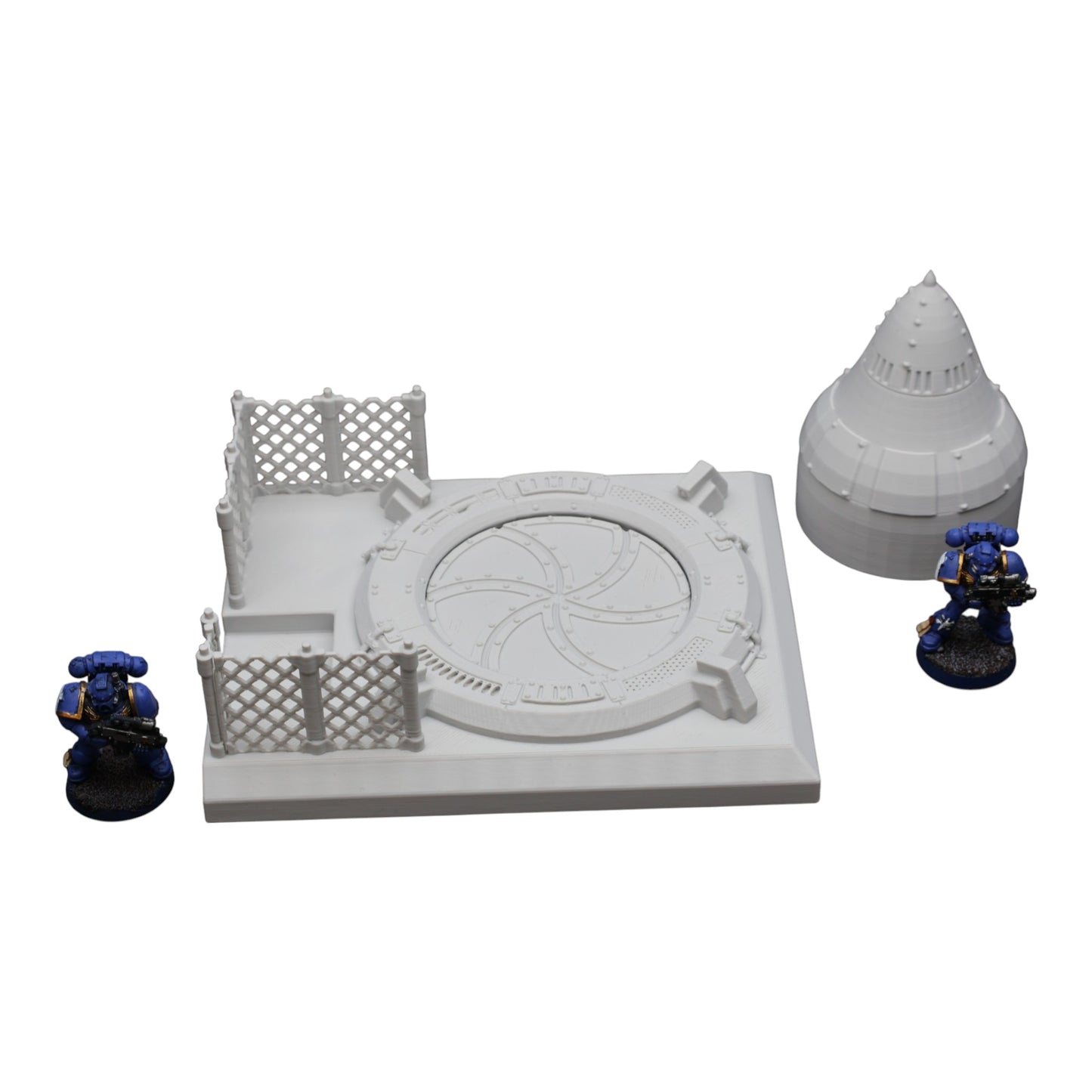Wargaming 28mm scatter terrain scenery showing 3D-printed item that is compatible with games such as Warhammer 40K, Star Wars Legions, D+D, Dungeons and Dragons, Sci-Fi, Fantasy and other miniature tabletop games. Brand Jawar3d found at www.jawar3d.co.uk.