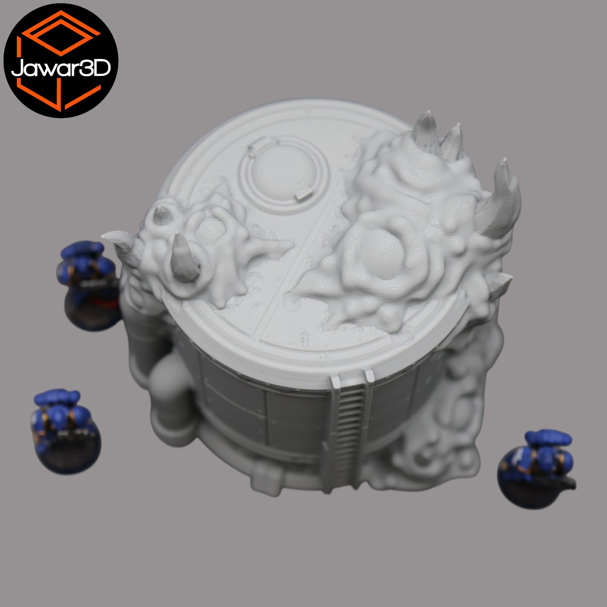 Wargaming 28mm scatter terrain scenery showing 3D-printed item that is compatible with games such as Warhammer 40K, Star Wars Legions, D+D, Dungeons and Dragons, Sci-Fi, Fantasy and other miniature tabletop games. Brand Jawar3d found at www.jawar3d.co.uk.
