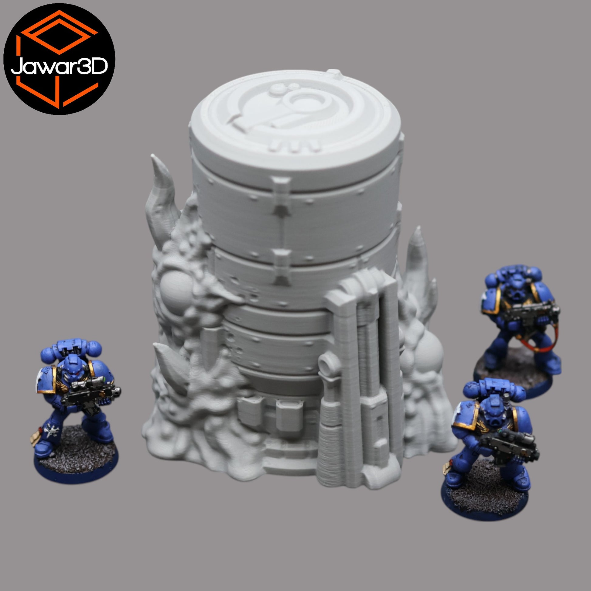 Wargaming 28mm scatter terrain scenery showing 3D-printed item that is compatible with games such as Warhammer 40K, Star Wars Legions, D+D, Dungeons and Dragons, Sci-Fi, Fantasy and other miniature tabletop games. Brand Jawar3d found at www.jawar3d.co.uk.