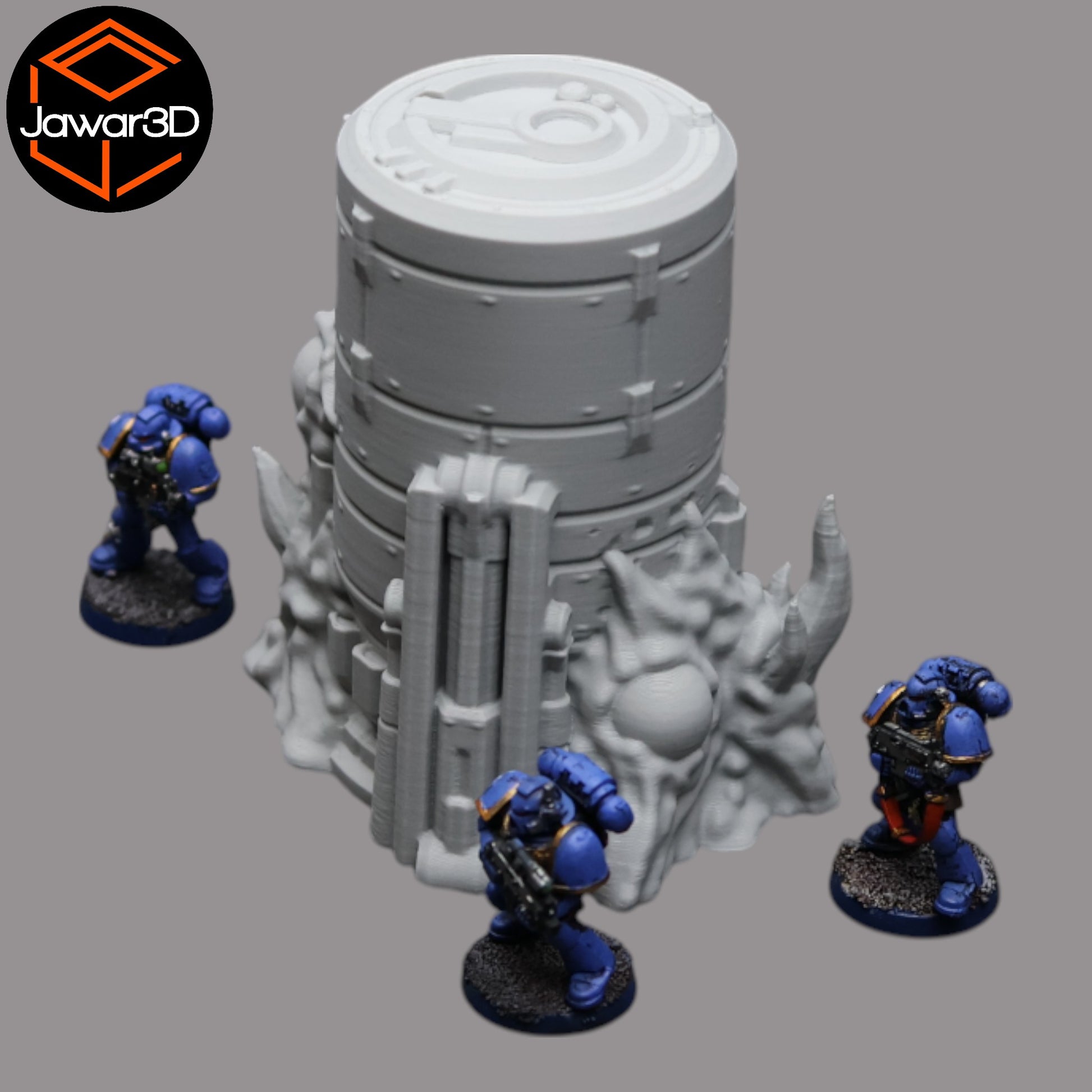 Wargaming 28mm scatter terrain scenery showing 3D-printed item that is compatible with games such as Warhammer 40K, Star Wars Legions, D+D, Dungeons and Dragons, Sci-Fi, Fantasy and other miniature tabletop games. Brand Jawar3d found at www.jawar3d.co.uk.