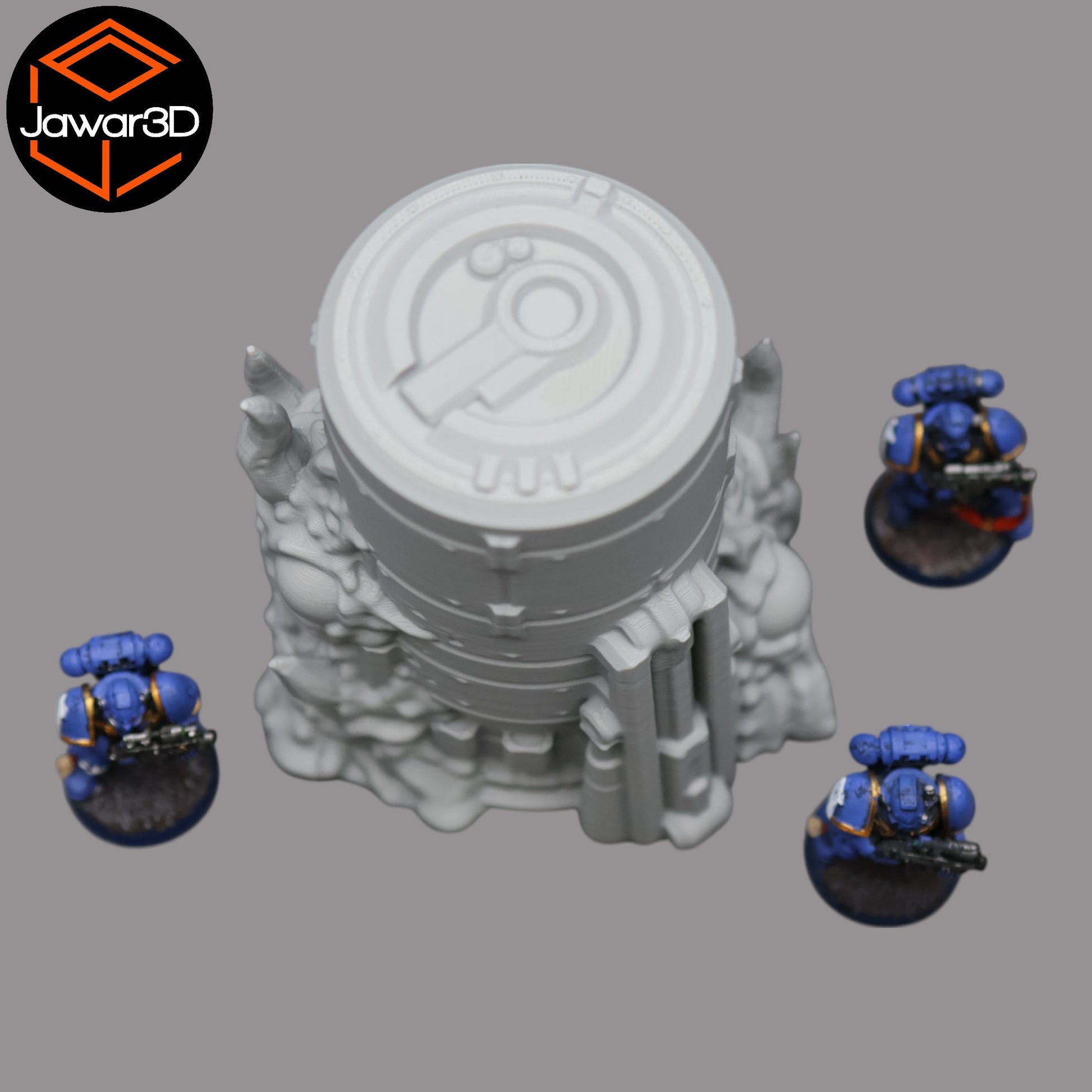 Wargaming 28mm scatter terrain scenery showing 3D-printed item that is compatible with games such as Warhammer 40K, Star Wars Legions, D+D, Dungeons and Dragons, Sci-Fi, Fantasy and other miniature tabletop games. Brand Jawar3d found at www.jawar3d.co.uk.