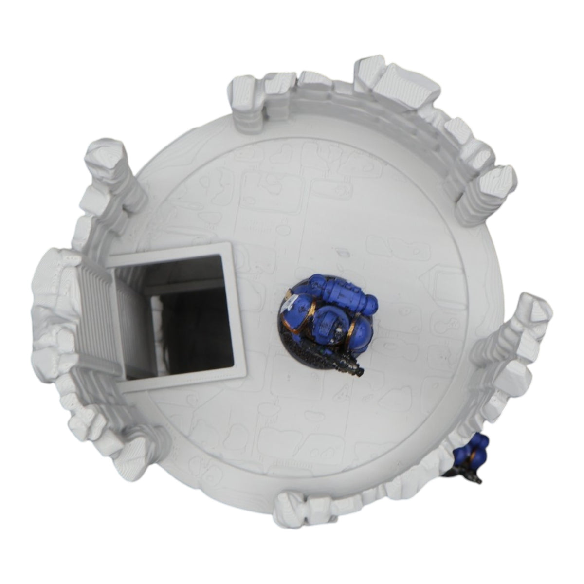 Wargaming 28mm scatter terrain scenery showing 3D-printed item that is compatible with games such as Warhammer 40K, Star Wars Legions, D+D, Dungeons and Dragons, Sci-Fi, Fantasy and other miniature tabletop games. Brand Jawar3d found at www.jawar3d.co.uk.
