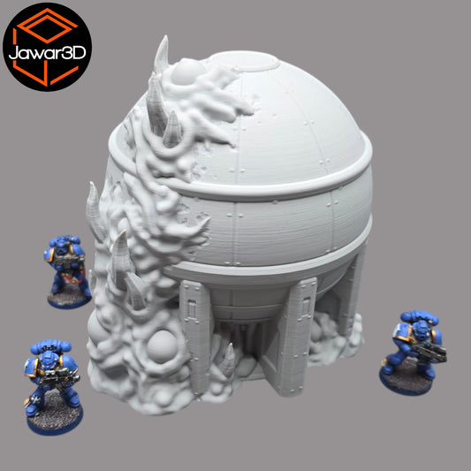 Wargaming 28mm scatter terrain scenery showing 3D-printed item that is compatible with games such as Warhammer 40K, Star Wars Legions, D+D, Dungeons and Dragons, Sci-Fi, Fantasy and other miniature tabletop games. Brand Jawar3d found at www.jawar3d.co.uk.