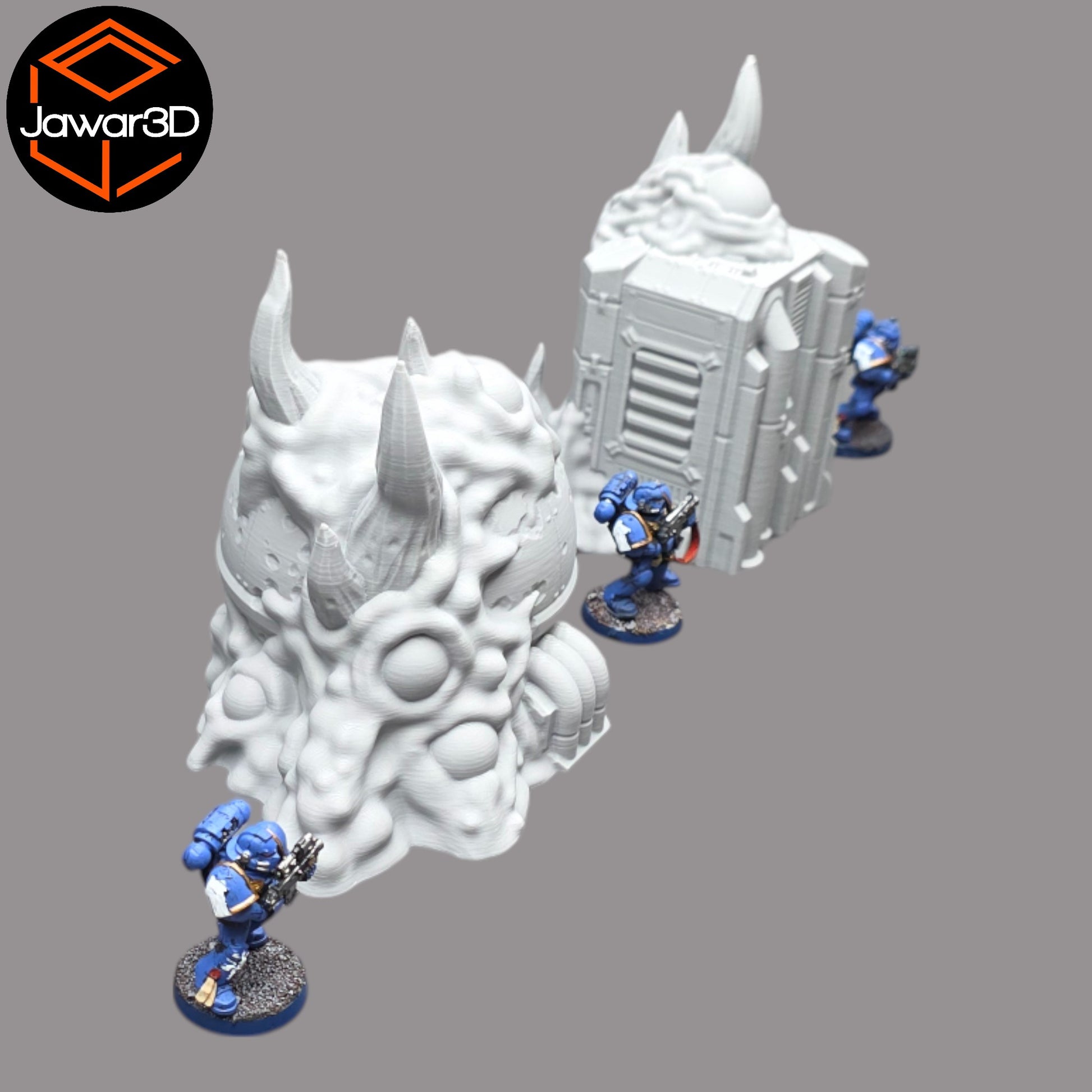 Wargaming 28mm scatter terrain scenery showing 3D-printed item that is compatible with games such as Warhammer 40K, Star Wars Legions, D+D, Dungeons and Dragons, Sci-Fi, Fantasy and other miniature tabletop games. Brand Jawar3d found at www.jawar3d.co.uk.