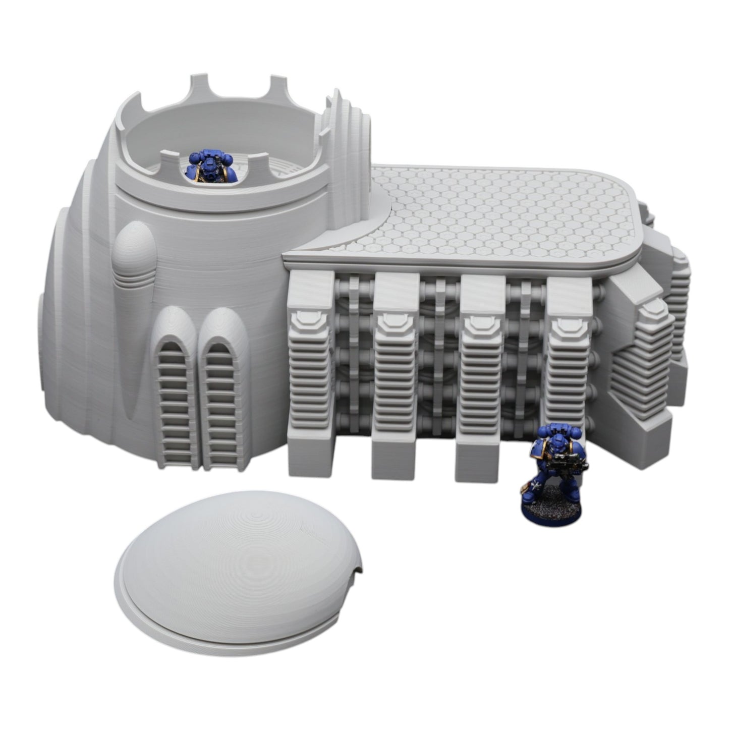 Wargaming 28mm scatter terrain scenery showing 3D-printed item that is compatible with games such as Warhammer 40K, Star Wars Legions, D+D, Dungeons and Dragons, Sci-Fi, Fantasy and other miniature tabletop games. Brand Jawar3d found at www.jawar3d.co.uk.