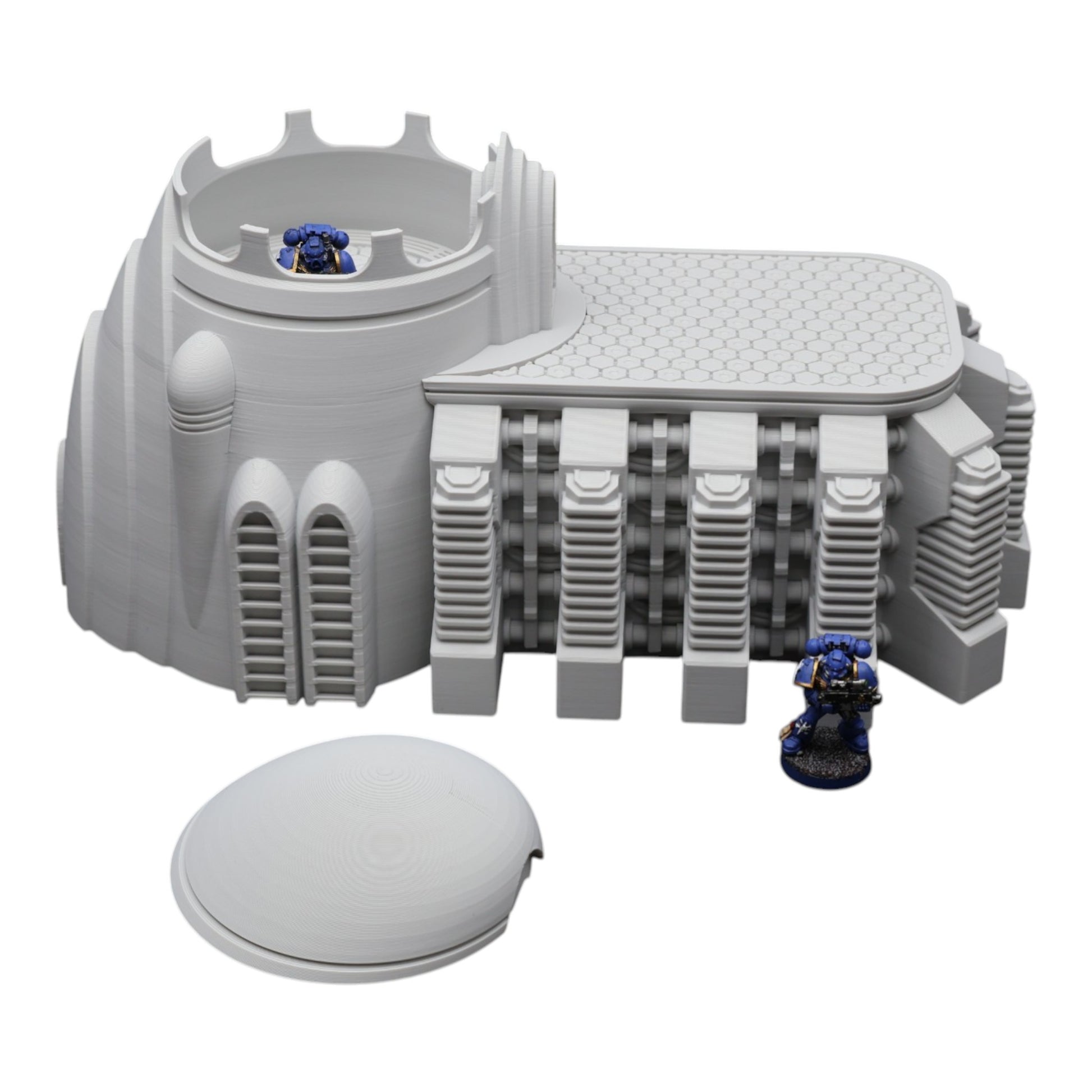 Wargaming 28mm scatter terrain scenery showing 3D-printed item that is compatible with games such as Warhammer 40K, Star Wars Legions, D+D, Dungeons and Dragons, Sci-Fi, Fantasy and other miniature tabletop games. Brand Jawar3d found at www.jawar3d.co.uk.