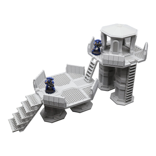 Wargaming 28mm scatter terrain scenery showing 3D-printed item that is compatible with games such as Warhammer 40K, Star Wars Legions, D+D, Dungeons and Dragons, Sci-Fi, Fantasy and other miniature tabletop games. Brand Jawar3d found at www.jawar3d.co.uk.