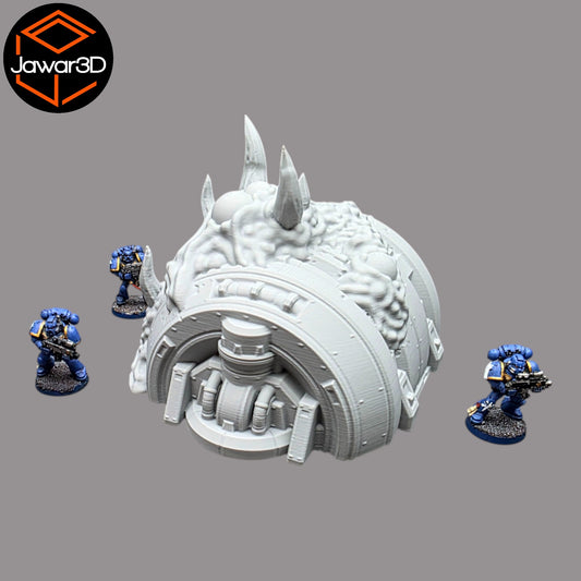 Wargaming 28mm scatter terrain scenery showing 3D-printed item that is compatible with games such as Warhammer 40K, Star Wars Legions, D+D, Dungeons and Dragons, Sci-Fi, Fantasy and other miniature tabletop games. Brand Jawar3d found at www.jawar3d.co.uk.