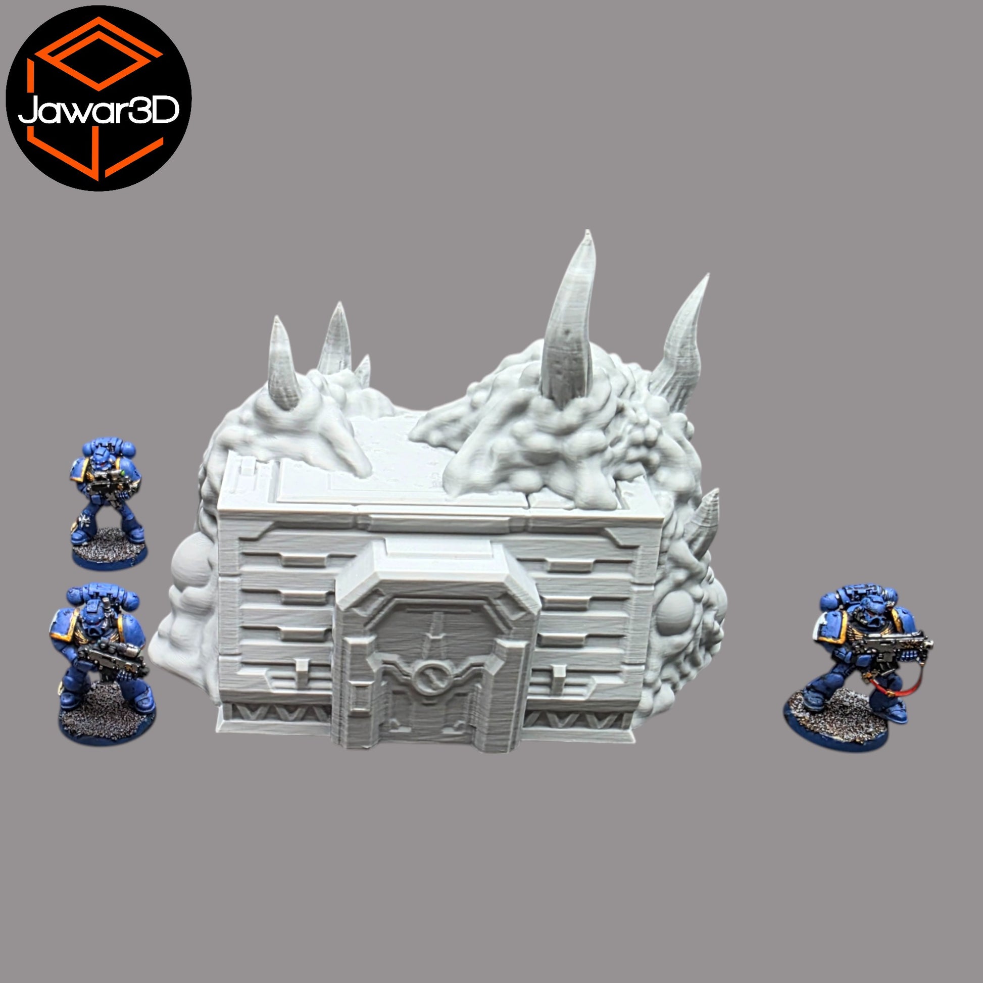 Wargaming 28mm scatter terrain scenery showing 3D-printed item that is compatible with games such as Warhammer 40K, Star Wars Legions, D+D, Dungeons and Dragons, Sci-Fi, Fantasy and other miniature tabletop games. Brand Jawar3d found at www.jawar3d.co.uk.