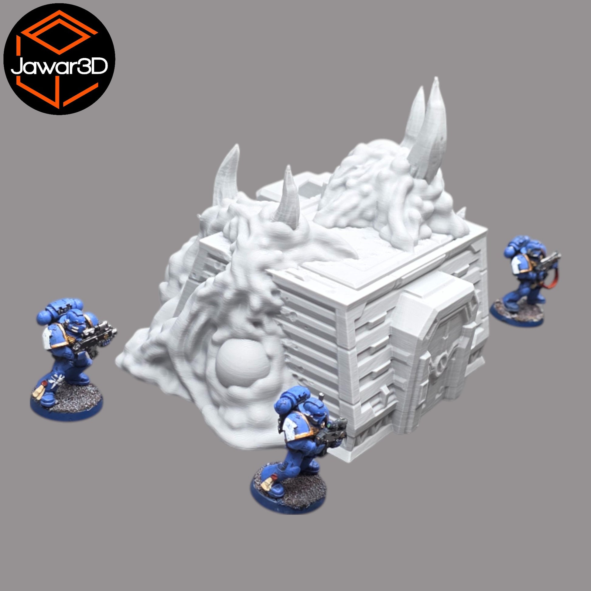 Wargaming 28mm scatter terrain scenery showing 3D-printed item that is compatible with games such as Warhammer 40K, Star Wars Legions, D+D, Dungeons and Dragons, Sci-Fi, Fantasy and other miniature tabletop games. Brand Jawar3d found at www.jawar3d.co.uk.