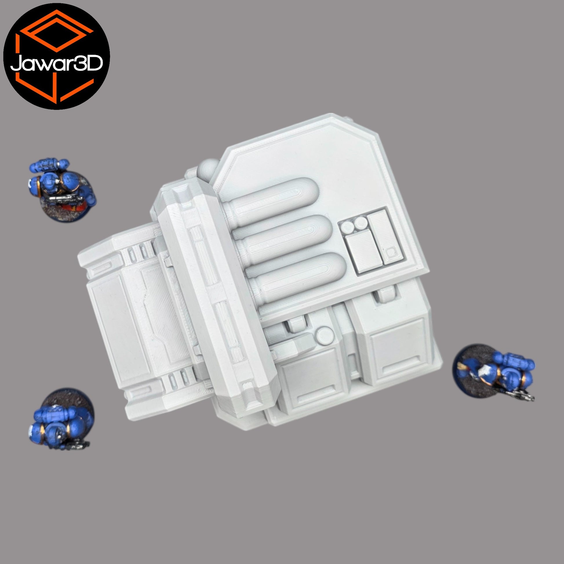 Wargaming 28mm scatter terrain scenery showing 3D-printed item that is compatible with games such as Warhammer 40K, Star Wars Legions, D+D, Dungeons and Dragons, Sci-Fi, Fantasy and other miniature tabletop games. Brand Jawar3d found at www.jawar3d.co.uk.