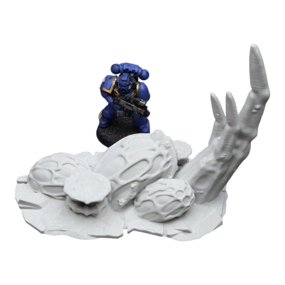 Wargaming 28mm scatter terrain scenery showing 3D-printed item that is compatible with games such as Warhammer 40K, Star Wars Legions, D+D, Dungeons and Dragons, Sci-Fi, Fantasy and other miniature tabletop games. Brand Jawar3d found at www.jawar3d.co.uk.