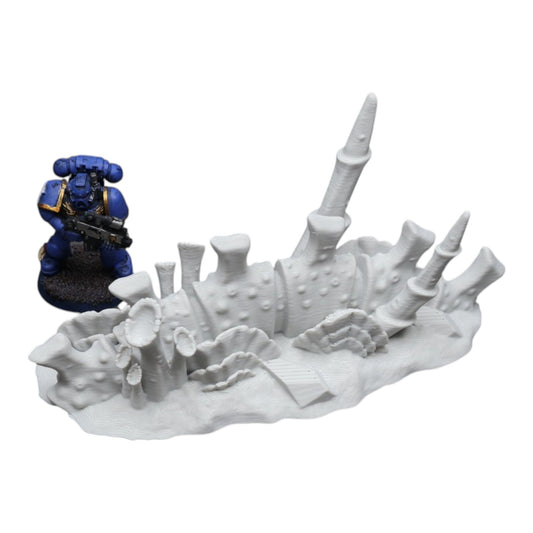 Wargaming 28mm scatter terrain scenery showing 3D-printed item that is compatible with games such as Warhammer 40K, Star Wars Legions, D+D, Dungeons and Dragons, Sci-Fi, Fantasy and other miniature tabletop games. Brand Jawar3d found at www.jawar3d.co.uk.