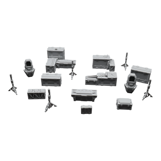 Wargaming 28mm scatter terrain scenery showing 3D-printed item that is compatible with games such as Warhammer 40K, Star Wars Legions, D+D, Dungeons and Dragons, Sci-Fi, Fantasy and other miniature tabletop games. Brand Jawar3d found at www.jawar3d.co.uk.