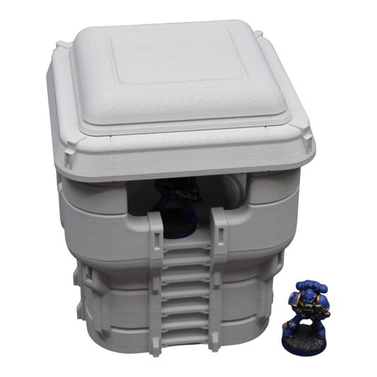 Wargaming 28mm scatter terrain scenery showing 3D-printed item that is compatible with games such as Warhammer 40K, Star Wars Legions, D+D, Dungeons and Dragons, Sci-Fi, Fantasy and other miniature tabletop games. Brand Jawar3d found at www.jawar3d.co.uk.
