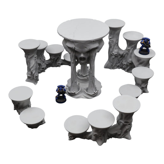 Wargaming 28mm scatter terrain scenery showing 3D-printed item that is compatible with games such as Warhammer 40K, Star Wars Legions, D+D, Dungeons and Dragons, Sci-Fi, Fantasy and other miniature tabletop games. Brand Jawar3d found at www.jawar3d.co.uk.