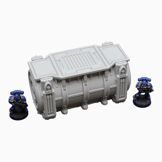 Wargaming 28mm scatter terrain scenery showing 3D-printed item that is compatible with games such as Warhammer 40K, Star Wars Legions, D+D, Dungeons and Dragons, Sci-Fi, Fantasy and other miniature tabletop games. Brand Jawar3d found at www.jawar3d.co.uk.