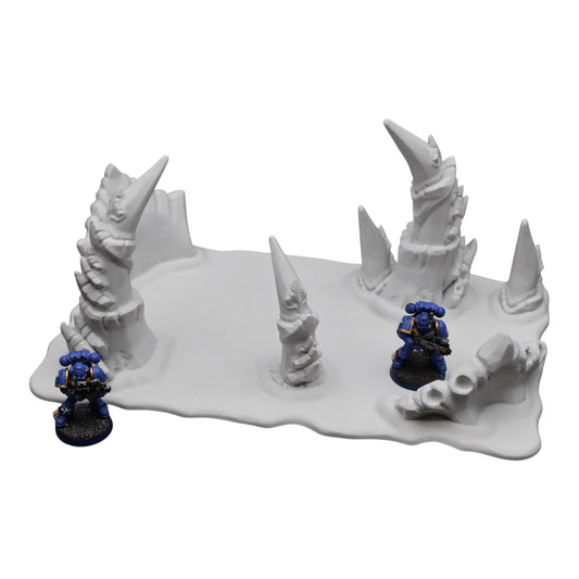 Wargaming 28mm scatter terrain scenery showing 3D-printed item that is compatible with games such as Warhammer 40K, Star Wars Legions, D+D, Dungeons and Dragons, Sci-Fi, Fantasy and other miniature tabletop games. Brand Jawar3d found at www.jawar3d.co.uk.